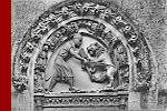 COUCY-LE-Chteau (Aisne) Le Chteau (XIIIe sicle) Tympan de la Porte du Donjon (avant la Guerre de 1914-1918)