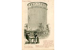 Coucy-le-Chteau, le  Le Donjon, haut. 55 mtrs. Sur 30 mtrs. 10 de diamtre, paisseur des murs 7 mtrs., est le gant des plus grosses tours d'Europe, il est dfendu par un foss particulier et par une enceinte circulaire, un souterrain en suit le contour, un puits tr profond alimentait les dfenseurs.