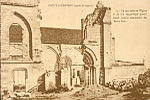 COUCY-le-Chteau (aprs la Guerre) 7.- Ce qui reste de l'Eglise et de son magnifique portail class comme monument des Beaux Arts.