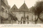 7 COUCY-LE-Chteau. - Vue d'ensemble de l'Eglise dcore pour la visite du Cardinal HarMTann (11 avril 1916).- View of the whole of the Church decorated for the visit of Cardinal Hartmann (11 april 1916).