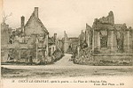58 COUCY-LE-Chteau, aprs la guerre. - La Place de l'Htel-de-Ville.Town Hall Place.-ND