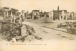 66 COUCY-LE-Chteau.- La Place en ruines. - ND