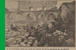 1. Le roi d'Italie visite les ruines du Chteau de Coucy, dynamit par les Boches.