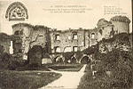 12.COUCY-le-Chteau (Aisne). Vue intrieure des Ruines du Chteau (XIIIe sicle) La Salle des Preuses et la Chapelle (+devise)