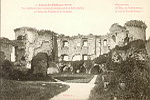 12.Coucy-le-Chteau (Aisne). Vue intrieure des Ruines du Chteau (XIe et XIIe sicle).- La Salle des Preuses et la Chapelle (+devise)
