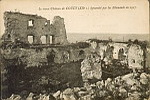 Le vieux Chteau de COUCY (XIIe s.) dynamit par les Allemands en 1917