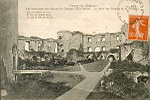 597 Coucy-le-Chteau.  Vue intrieure des Ruines du Chteau (XIIIe Sicle) La Salle des Preuses et la Chapelle (+ devise)