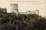 COUCY-LE-Chteau. Vue prise de la Terrasse de l'Htel des Ruines (+devise)