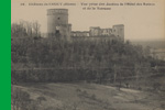 38. Chteau de Coucy(Aisne) Vue prise des Jardins de l'Htel des Ruines et de la Terrasse