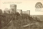 75.- Coucy-le-Chteau (Aisne).- Etat actuel du Chteau (Reproduction tire et autorise du Journal *l'Illustration*) (+devise)