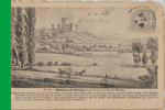 N258. - Chteau de Coucy, vue prise de la route de Chauny. D'aprs une gravure de 1821. Le domaine de Coucy tait connue ds le rgne de Clovis. Donn  Saint Remy, il fut d'abord possd par les archevques de Reims. Vers le milieu du Xe sicle, il passa  la Maison de Coucy. Au commencement du Xve, Louis d'Orlans,  qui appartenait ce Chteau, en fit refaire les bAtiments d'habitation. La place de Coucy soutint plusieurs siges; Mazarin la fit dmenteler.