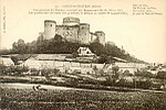 22.- COUCY-le-Chteau (Aisne) Vue gnrale du Chteau construit par Enguerrand III de 1225  1230. Les quatre tours de ronde ont 35 mtres, le Donjon 55 mtres de hauteur (III) (+devise)