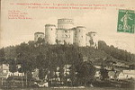 101.- Coucy-le-Chteau (Aisne).- Vue gnrale du Chteau construit par Enguerrand III de 1225  1230. Les quatre tours de ronde ont 35 mtres, le Donjon 55 mtres de hauteur (IV) (+devise)
